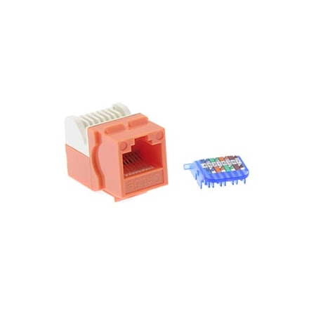Bestlink Netware CAT5e Tool Less Keystone Jack- Orange, PK 100 101607OR-100